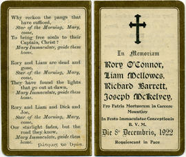 Memorial cards for executed republicans