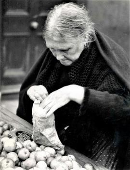 A fruit seller, Shandon Street, Cork