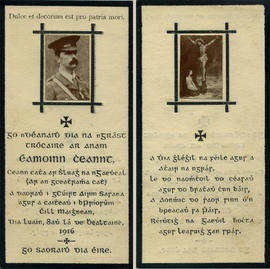 Memorial Card for Éamonn Ceannt