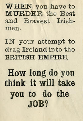 When you have to murder the best and bravest Irishmen